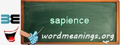 WordMeaning blackboard for sapience